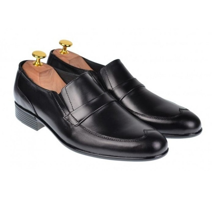 Oferta marimea 40 Pantofi barbati negri office eleganti din piele naturala Elion LELY13N
