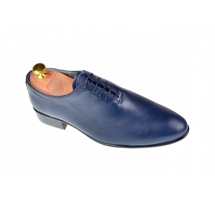 Oferta marimea 41, Pantofi barbati eleganti, bleumarin din piele naturala - LENZOBLBOX