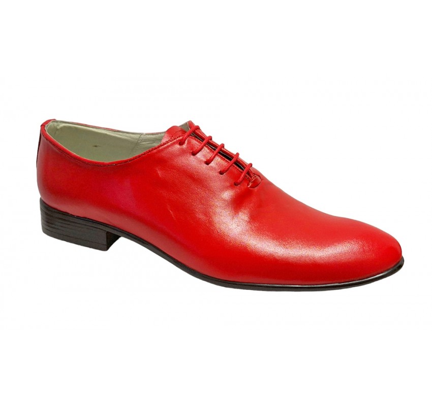 OFERTA MARIMEA 44  - Pantofi barbati eleganti, din piele naturala, rosu, Enzo Class - GKR,LENZOCLASSRED