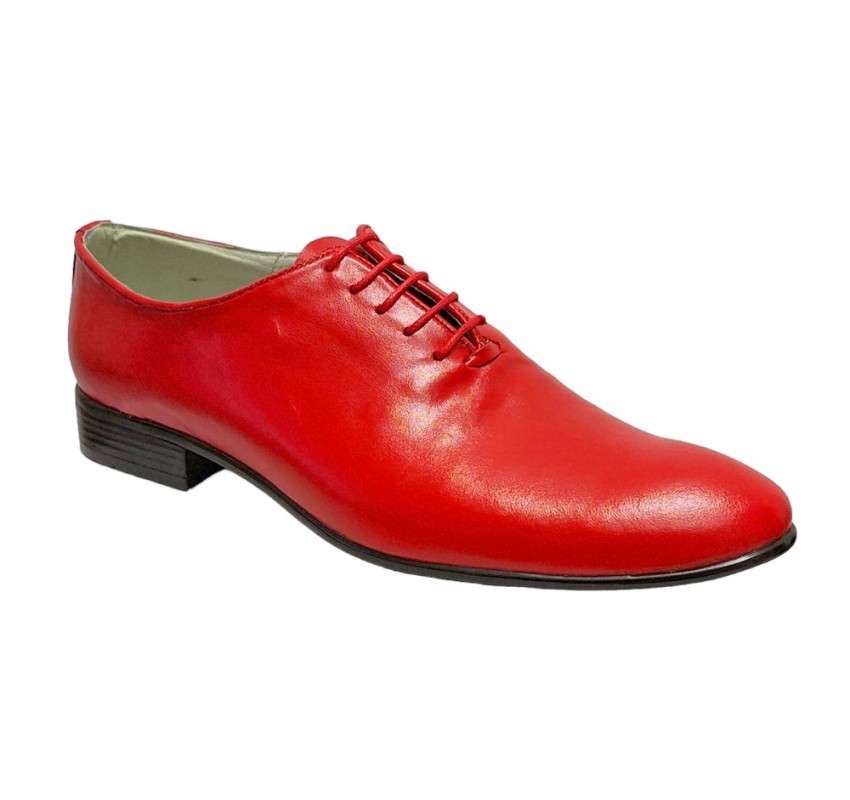 OFERTA MARIMEA 44  - Pantofi barbati eleganti, din piele naturala, rosu, Enzo Class - GKR,LENZOCLASSRED