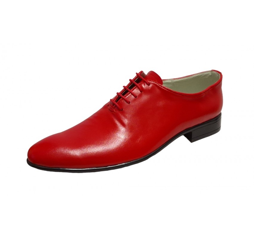 Oferta marimea 44 Pantofi barbati eleganti din piele naturala Enzo Class Rosu