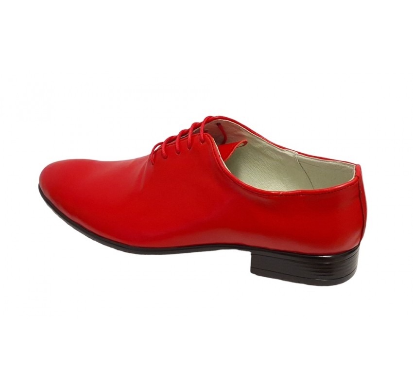 Oferta marimea 44 Pantofi barbati eleganti din piele naturala Enzo Class Rosu