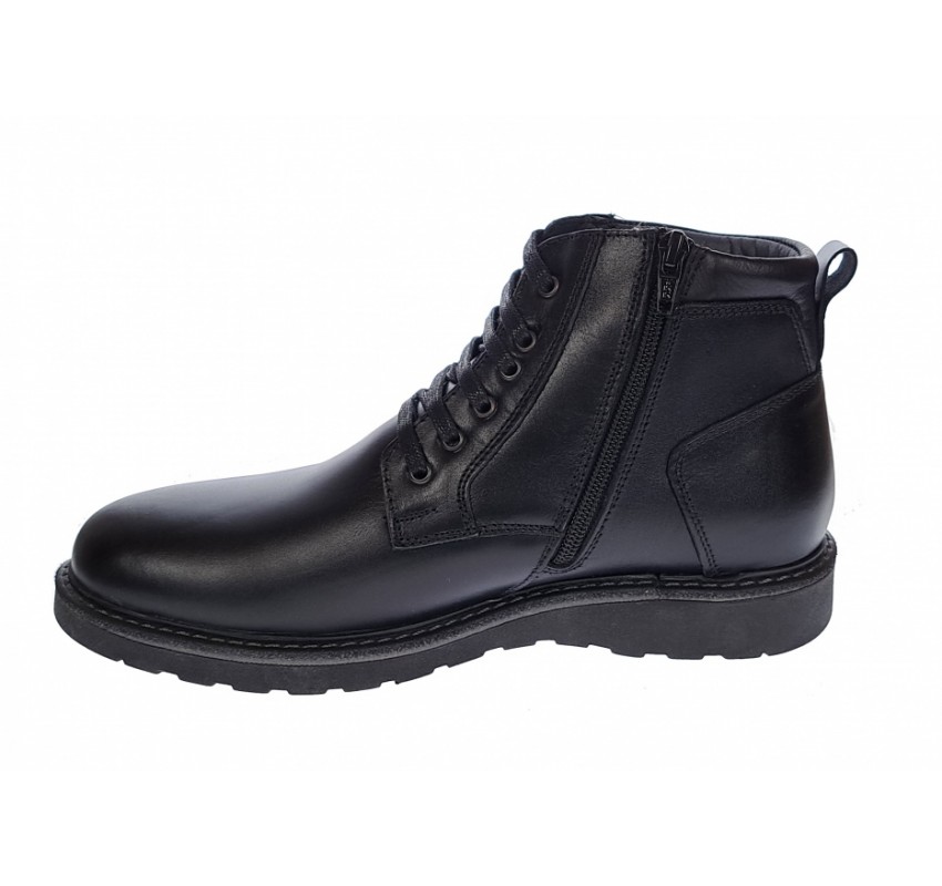Ghete barbati casual din piele naturala cu fermoar Leon