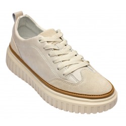 Pantofi dama casual din piele naturala Bej - Medina LGSK3013B