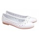 Oferta marimea 38 Balerini dama casual din piele naturala - Model Clara Alb