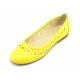 Balerini dama casual din piele naturala Eveline Galben - Marimea 40
