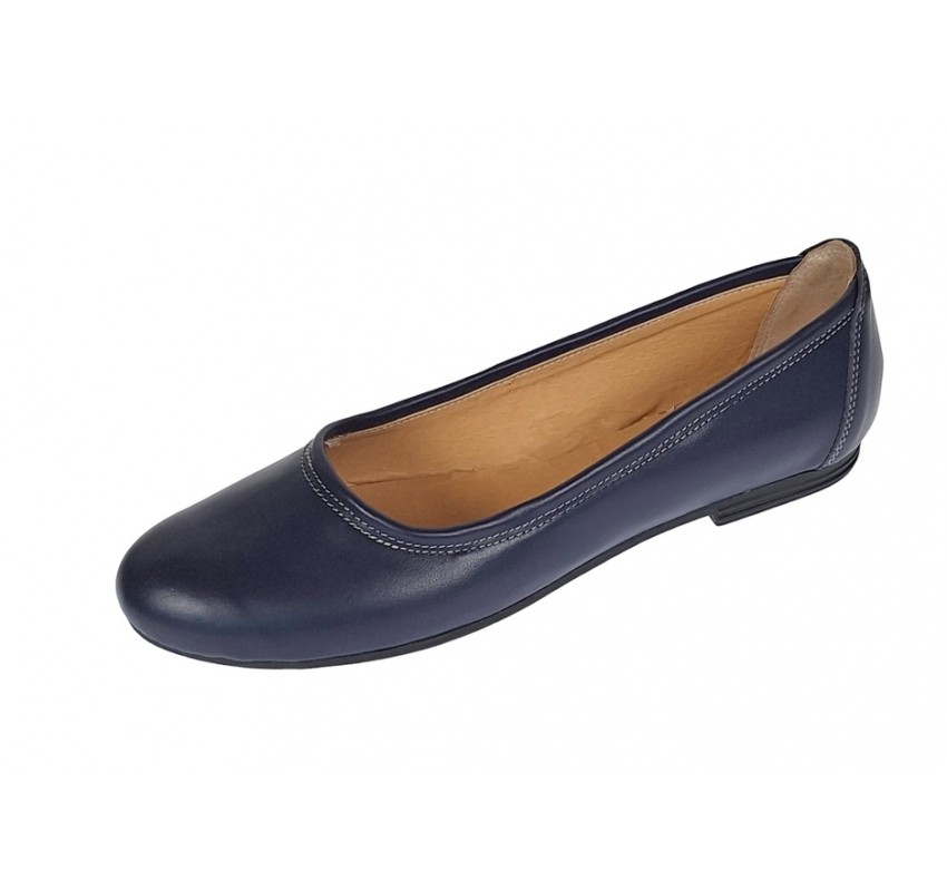 Marimea 40 Balerini dama casual din piele naturala bleumarin - LFLO3BL