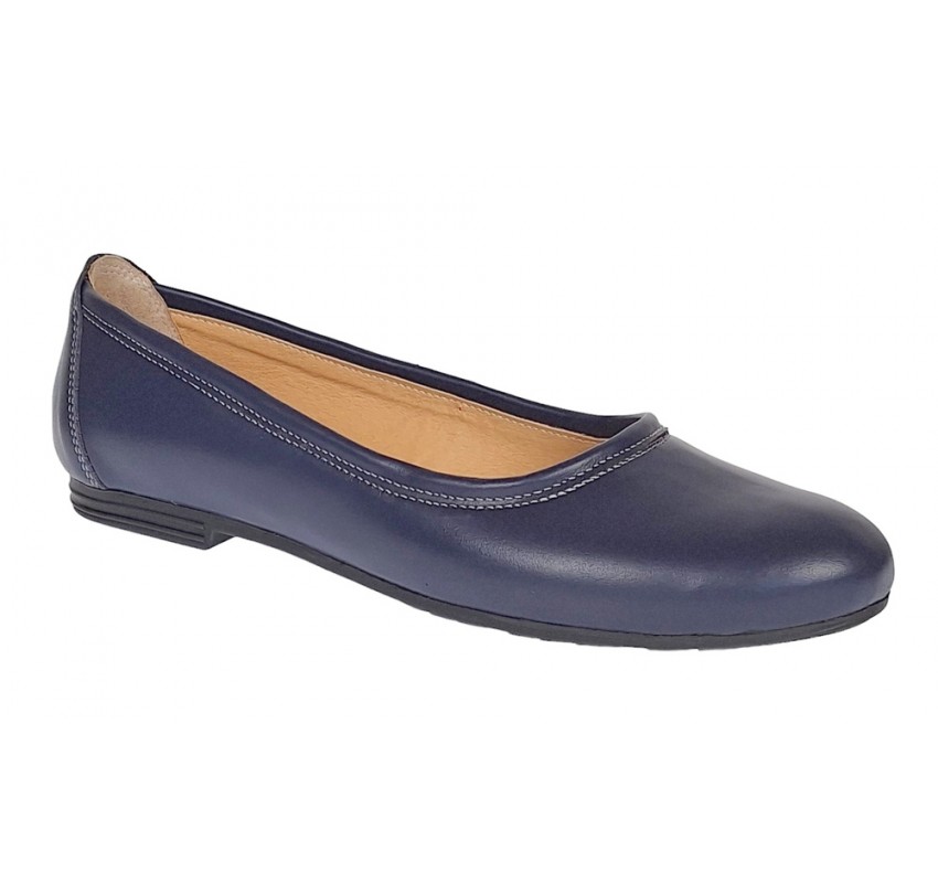 Marimea 40 Balerini dama casual din piele naturala bleumarin - LFLO3BL