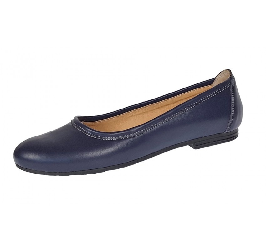 Marimea 40 Balerini dama casual din piele naturala bleumarin - LFLO3BL
