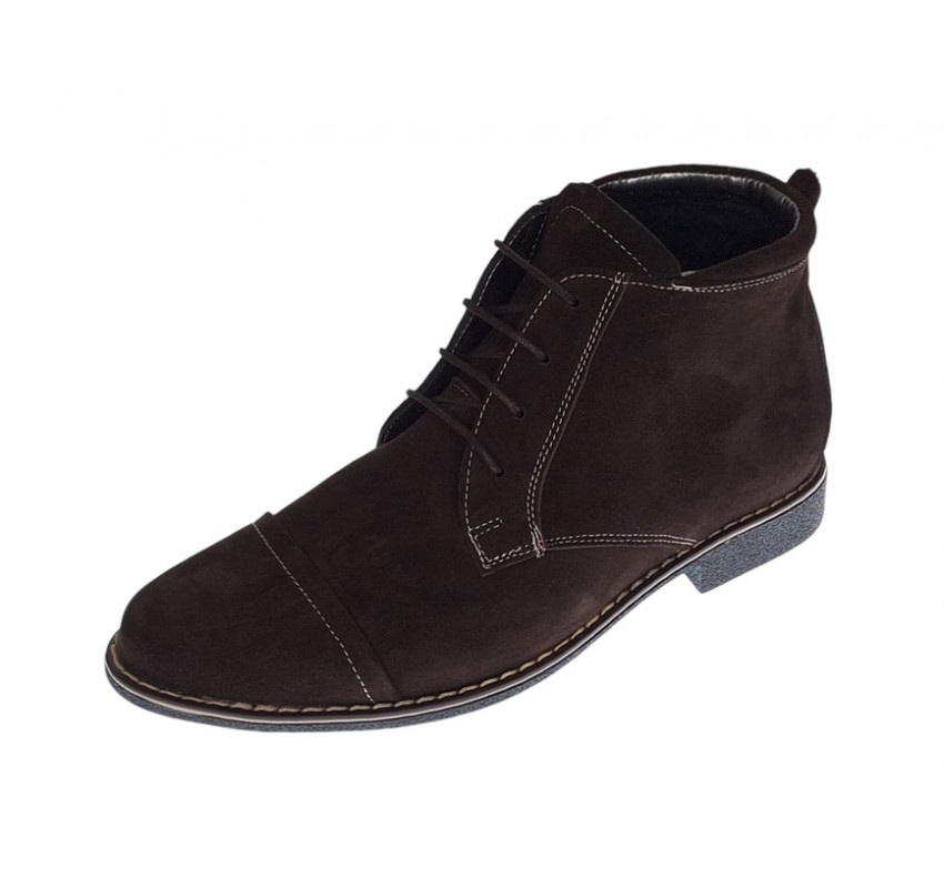 Marimea 37 Ghete barbati casual din piele naturala intoarsa maro LG03MVEL Marimea 37 Ghete barbati casual din piele naturala intoarsa maro LG03MVEL