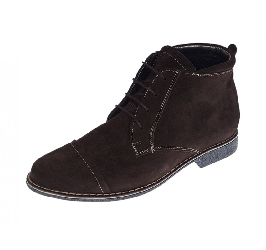 Marimea 37 Ghete barbati casual din piele naturala intoarsa maro LG03MVEL Marimea 37 Ghete barbati casual din piele naturala intoarsa maro LG03MVEL