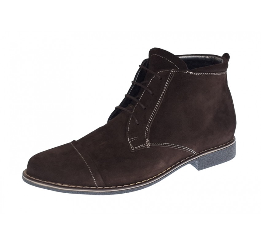 Marimea 37 Ghete barbati casual din piele naturala intoarsa maro LG03MVEL Marimea 37 Ghete barbati casual din piele naturala intoarsa maro LG03MVEL