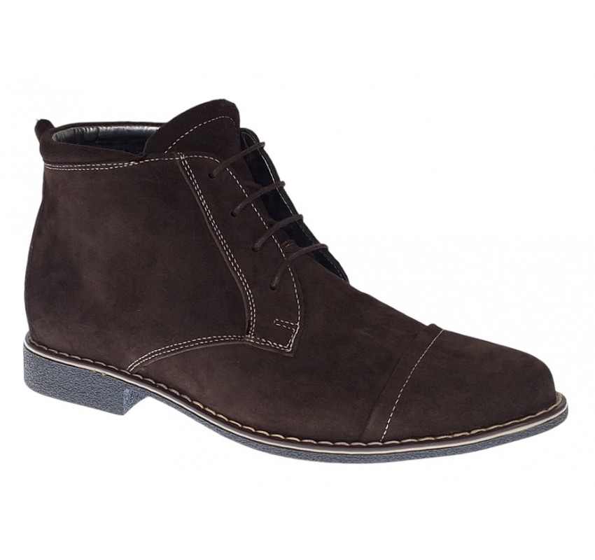 Marimea 37 Ghete barbati casual din piele naturala intoarsa maro LG03MVEL Marimea 37 Ghete barbati casual din piele naturala intoarsa maro LG03MVEL