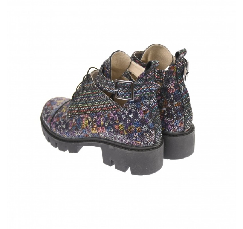 Oferta marimea 40 - Ghete dama, casual, din piele naturala, multicolor - LG213COLOR Oferta marimea 40 - Ghete dama, casual, din piele naturala, multicolor - LG213COLOR