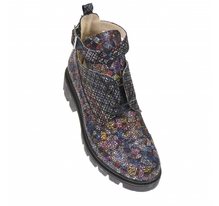 Oferta marimea 40 - Ghete dama, casual, din piele naturala, multicolor - LG213COLOR Oferta marimea 40 - Ghete dama, casual, din piele naturala, multicolor - LG213COLOR
