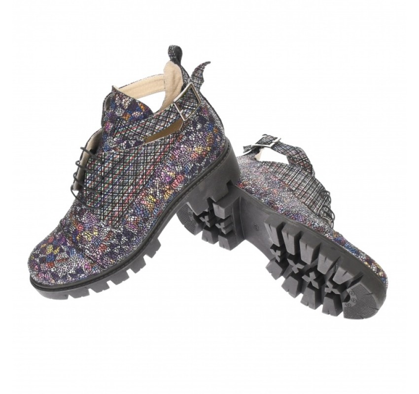 Oferta marimea 40 - Ghete dama, casual, din piele naturala, multicolor - LG213COLOR Oferta marimea 40 - Ghete dama, casual, din piele naturala, multicolor - LG213COLOR