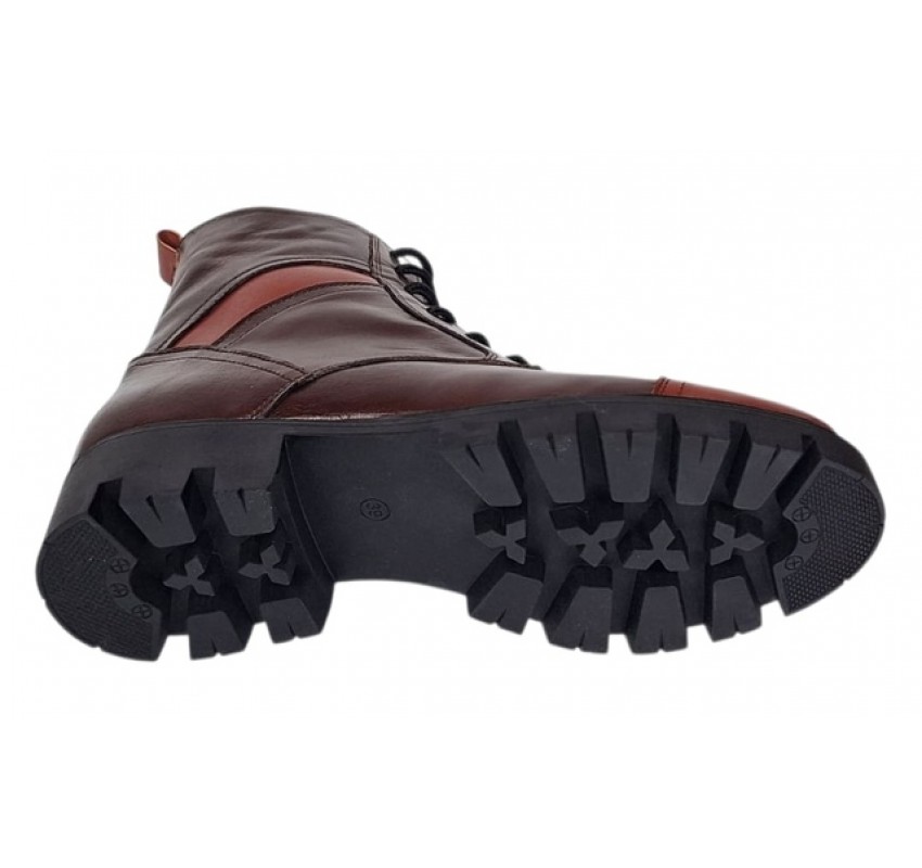 Oferta marimea 39Ghete dama din piele naturala cu siret si fermoar Amanda Maro LG215MM