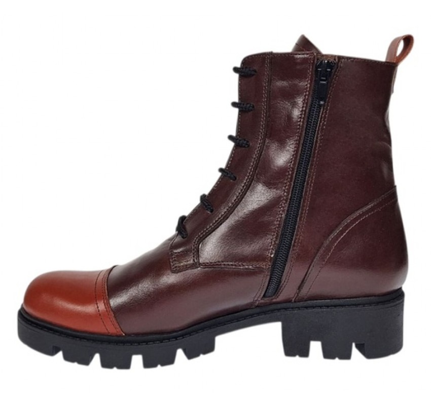 Oferta marimea 39Ghete dama din piele naturala cu siret si fermoar Amanda Maro LG215MM