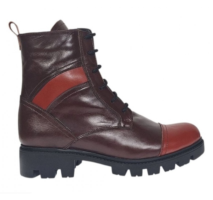 Oferta marimea 39Ghete dama din piele naturala cu siret si fermoar Amanda Maro LG215MM