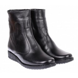 Oferta Marimea 39 Ghete dama orto negre din piele naturala imblanite LG964N