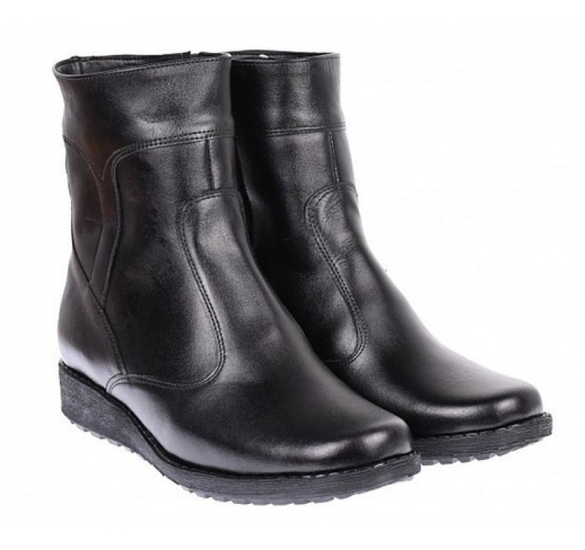 Oferta Marimea 39 Ghete dama orto negre din piele naturala imblanite LG964N