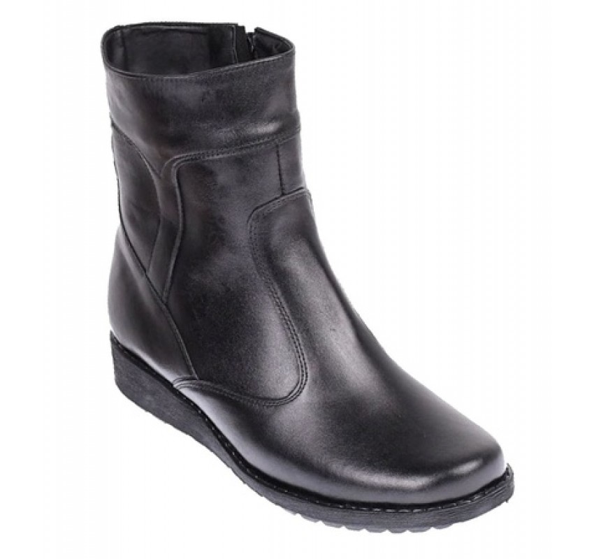 Oferta Marimea 39 Ghete dama orto negre din piele naturala imblanite LG964N