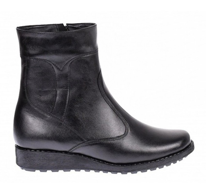 Oferta Marimea 39 Ghete dama orto negre din piele naturala imblanite LG964N