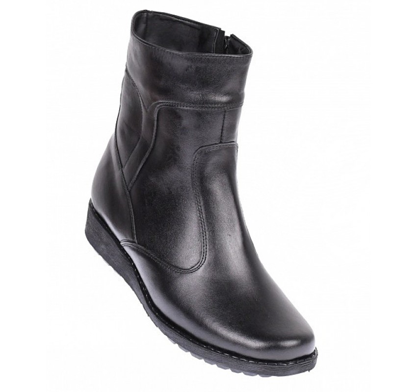 Oferta Marimea 39 Ghete dama orto negre din piele naturala imblanite LG964N