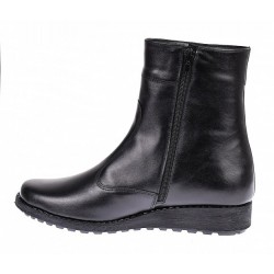 Oferta Marimea 39 Ghete dama orto negre din piele naturala imblanite LG964N