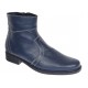 Ghete barbati din piele naturala, imblanite, elegante, cu fermoar, Bleumarin - LGB99BLA1