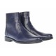 Oferta marimea 39, 40 - Ghete barbati bleumarin, office, elegante din piele naturala, cu fermoar - LGB99BLM