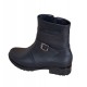 OFERTA MARIMEA 35, 37, 38,40 - Ghete dama, din piele naturala, cu fermoar, negru, imblanite - LGCATN