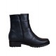 OFERTA MARIMEA 35, 37, 38,40 - Ghete dama, din piele naturala, cu fermoar, negru, imblanite - LGCATN