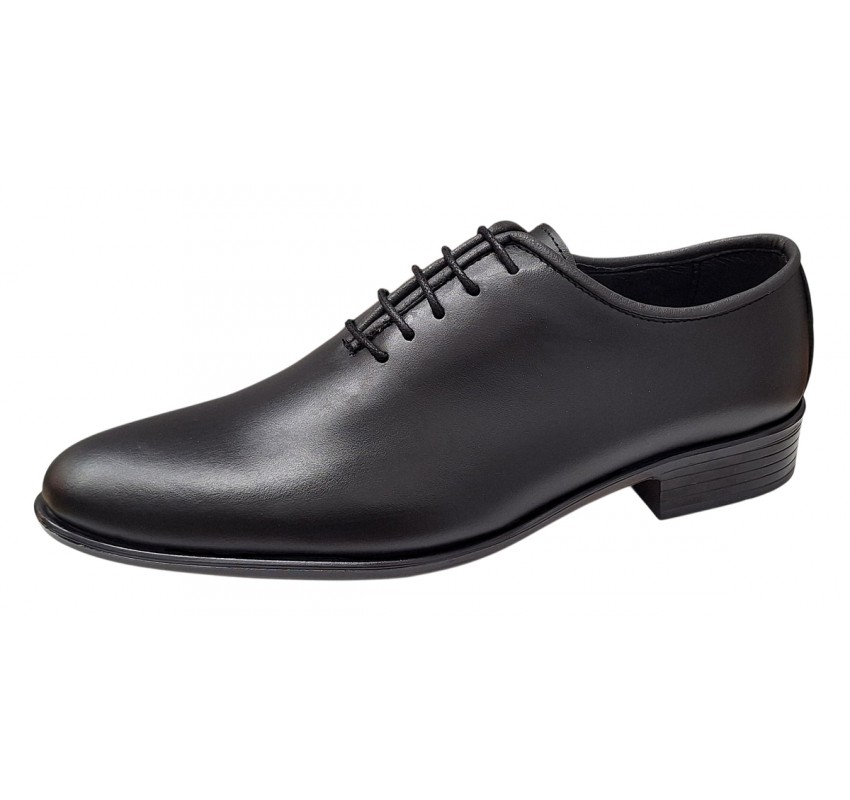 Oferta marimea 41 Pantofi barbati eleganti din piele naturala de culoare neagra LGKR119N