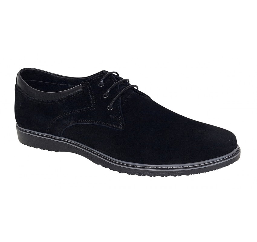 Pantofi barbati sport din piele naturala intoarsa - Model Negru Antilopa L Pantofi barbati sport din piele naturala intoarsa - Model Negru Antilopa L