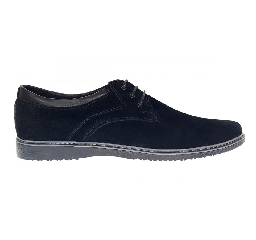 Pantofi barbati sport din piele naturala intoarsa - Model Negru Antilopa L Pantofi barbati sport din piele naturala intoarsa - Model Negru Antilopa L