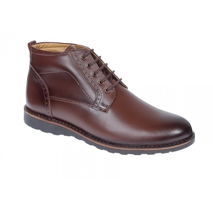 Oferta Marimea 41 Ghete barbati casual din piele naturala (imblanite) Corsa LGKR21XM