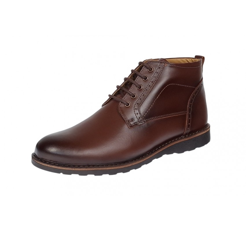 Oferta Marimea 41 Ghete barbati casual din piele naturala (imblanite) Corsa LGKR21XM