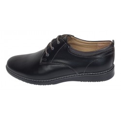 Pantofi barbati casual din piele naturala Negru LGKR30N
