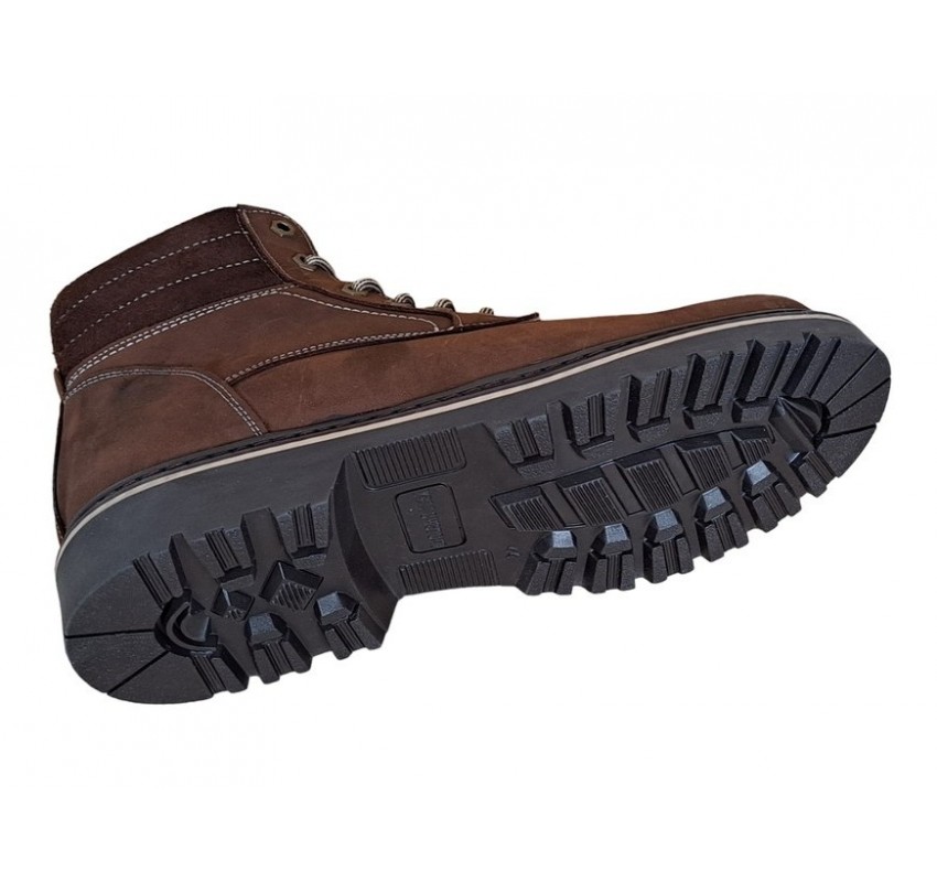 Reducere Marimea 39 Bocanci barbati din piele naturala Maro Bufo Imblaniti LGKR37MBUF