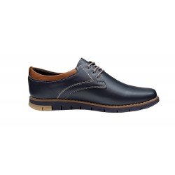Marimi 37, 38 Pantofi barbati sport din piele naturala bleumarin LGKR57BLM