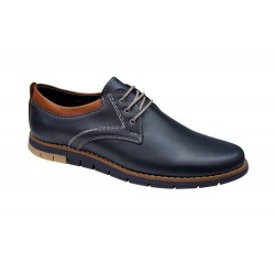 Marimi 37, 38 Pantofi barbati sport din piele naturala bleumarin LGKR57BLM