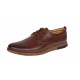 Marimea 41 Pantofi barbati sport din piele naturala maro cu siret GKR57M