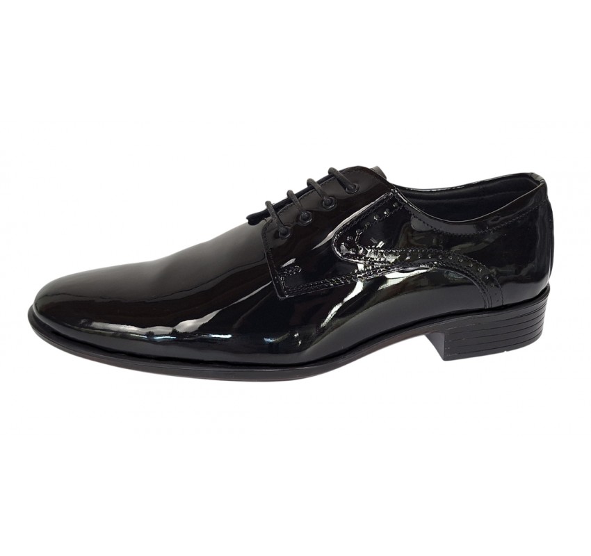 Pantofi barbati eleganti din piele naturala – Negru Lac Marimea 39, 40