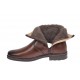 Oferta Marimea 44 Ghete barbati din piele naturala cu fermoar imblanite Maro LGKR714M