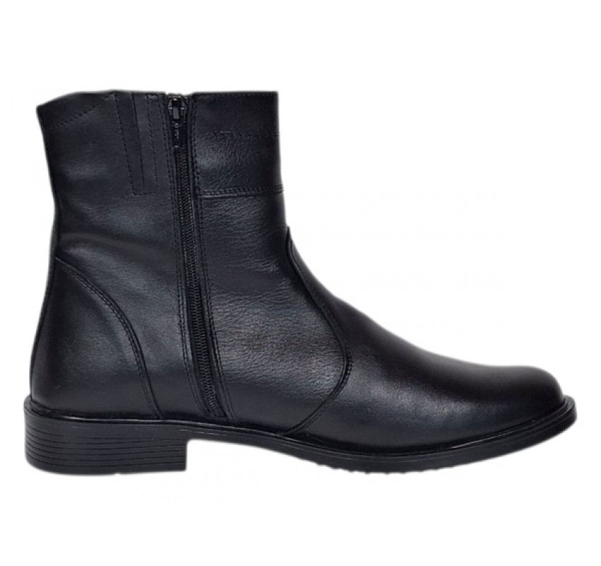 Oferta Marimea 44 Ghete barbati din piele naturala cu fermoar imblanite LGKR714N