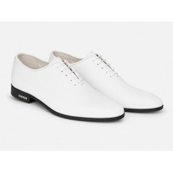 Pantofi albi eleganti barbati piele naturala LGKR71A