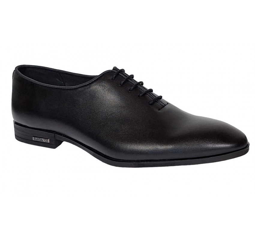 Reducere marimea 39 Pantofi eleganti pentru barbati piele naturala de culoare neagra LGKR71N