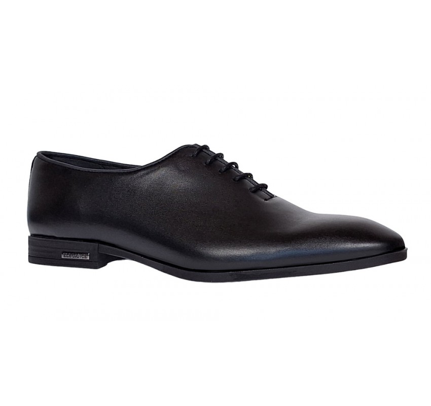 Reducere marimea 39 Pantofi eleganti pentru barbati piele naturala de culoare neagra LGKR71N