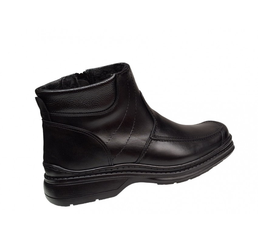 Oferta marimea 41 Ghete barbati din piele naturala cu fermoar imblanite LGKR77N